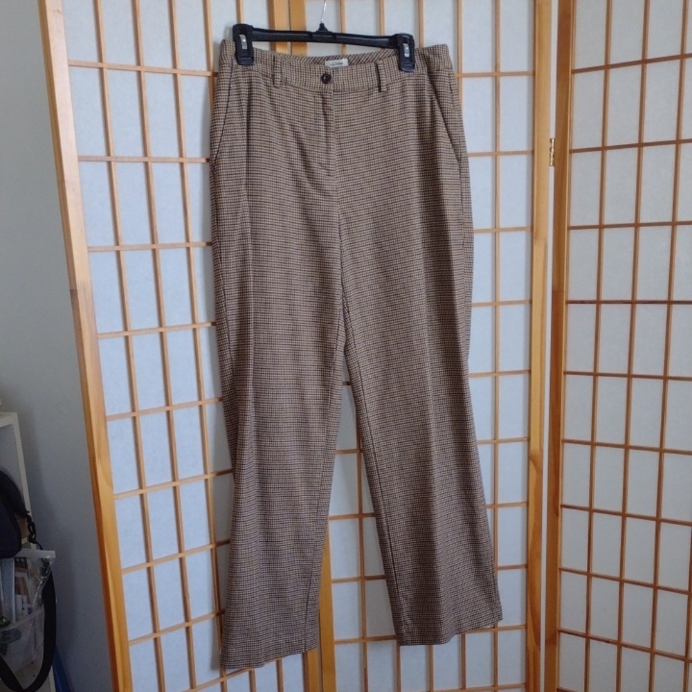 L.L. Bean Classic Fit Houndstooth Pants Size 8